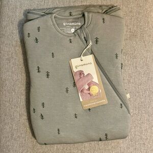 NWT günamüna long sleeve transitional swaddle sack 1.0 tog 3-6 months, forest
